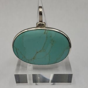 Turquoise Oval Pendant set in Sterling Silver